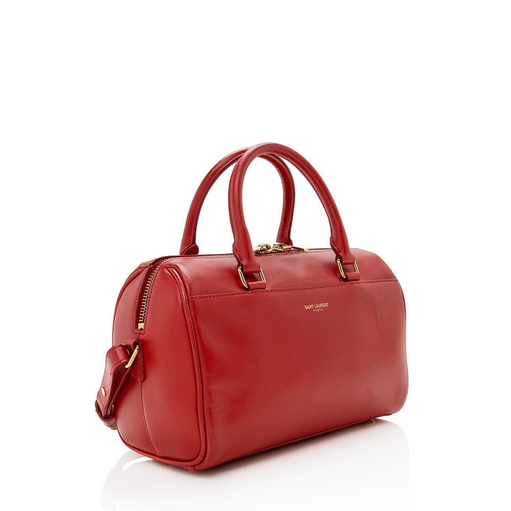 Saint Laurent Leather Classic Baby Duffle Satchel (SHF-14810)