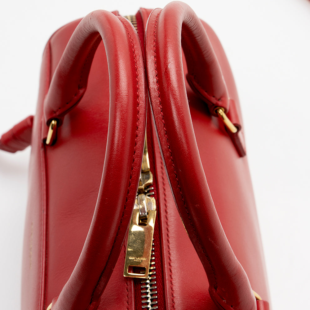 Saint Laurent Leather Classic Baby Duffle Satchel (SHF-14810)