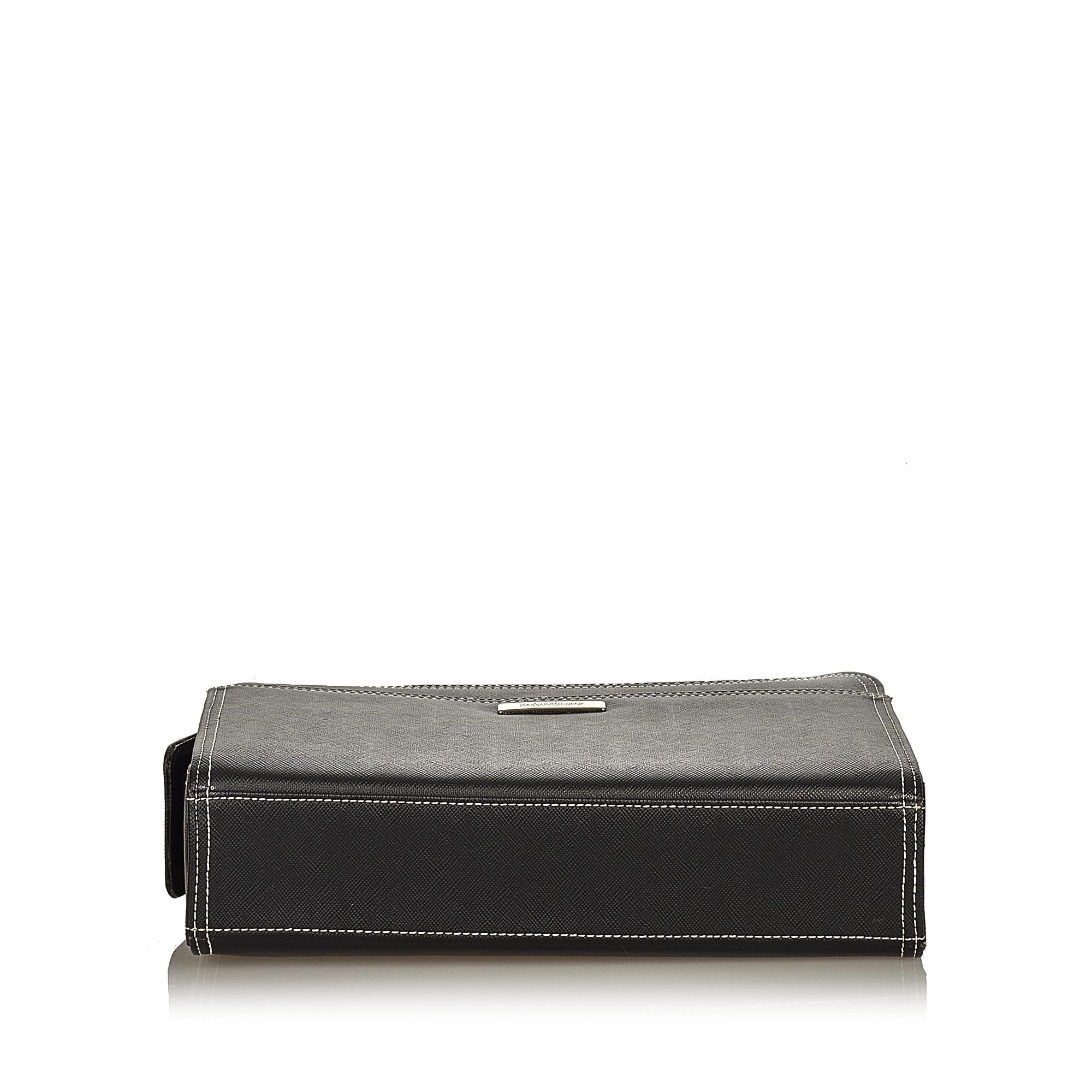 Saint Laurent Leather Clutch Bag (SHG-25613)