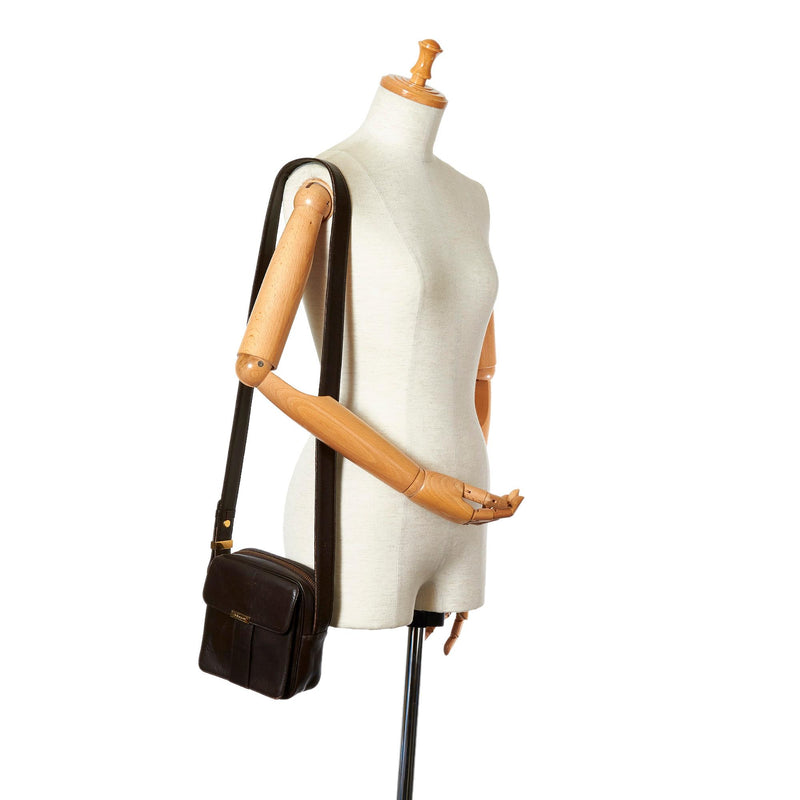 Saint Laurent Leather Crossbody Bag (SHG-31516)