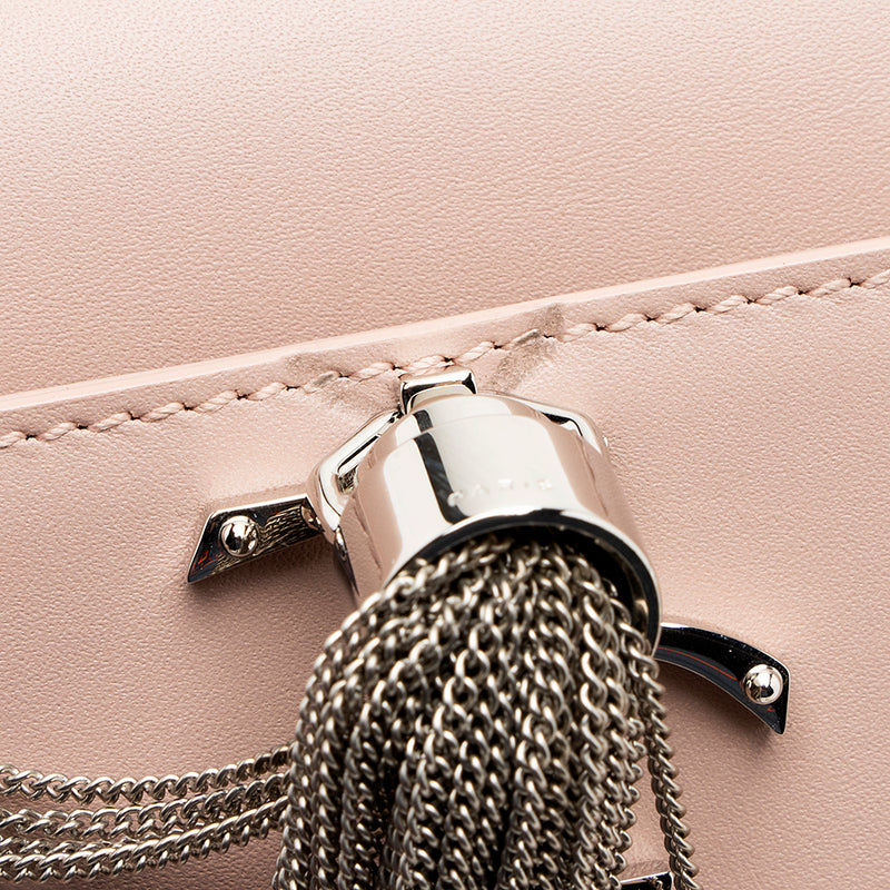 Saint Laurent Grain de Poudre Leather Monogram Kate Tassell Medium Shoulder Bag (SHF-19405)