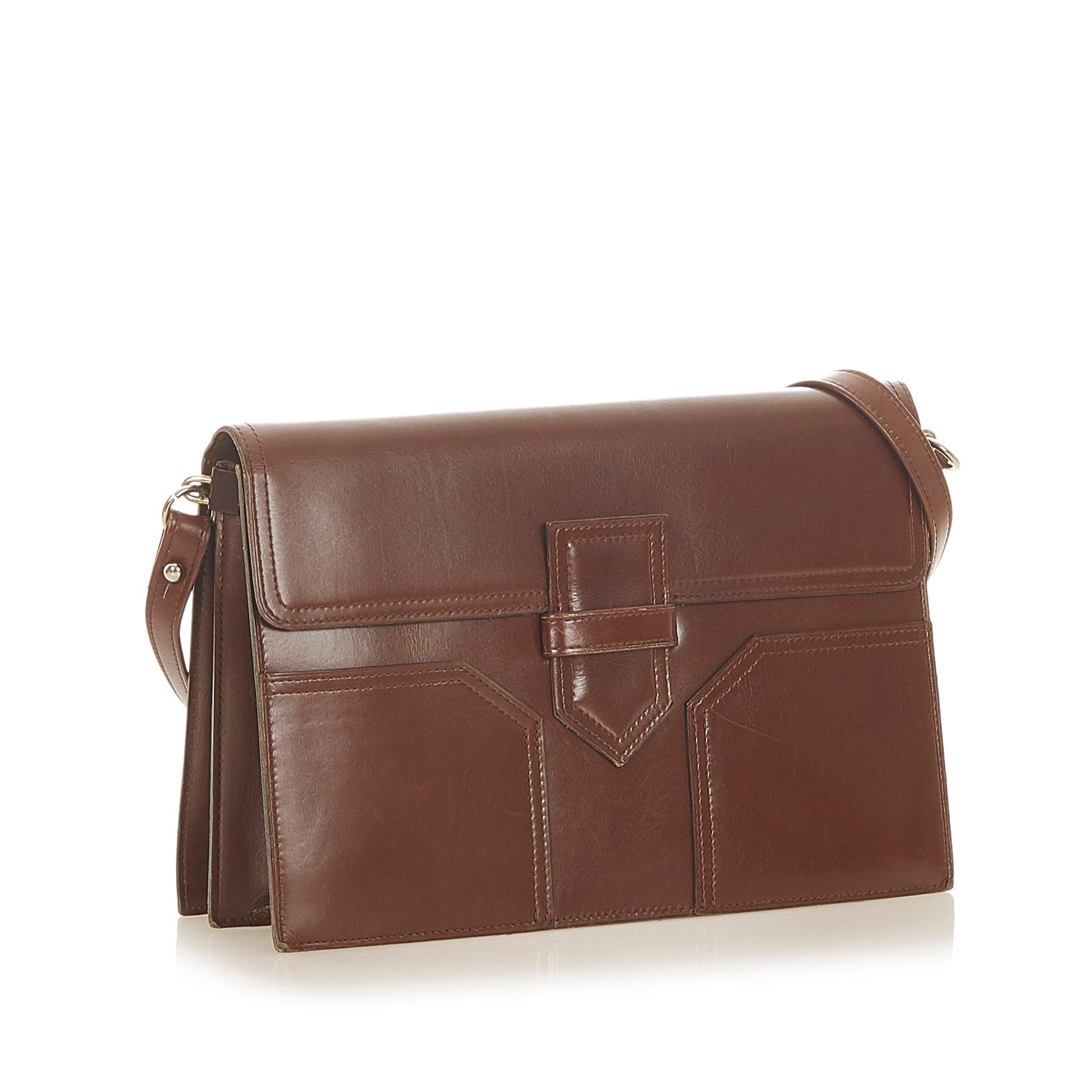 Saint Laurent Leather Shoulder Bag (SHG-19791)