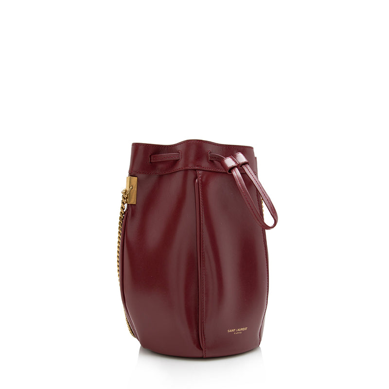Saint Laurent Leather Small Talitha Bucket Bag - FINAL SALE (SHF-16532)
