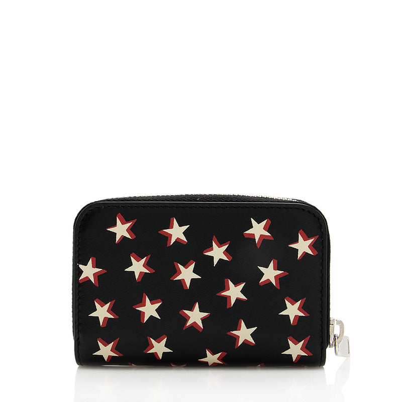 Saint Laurent Leather Star Zippy Wallet (SHF-18050)