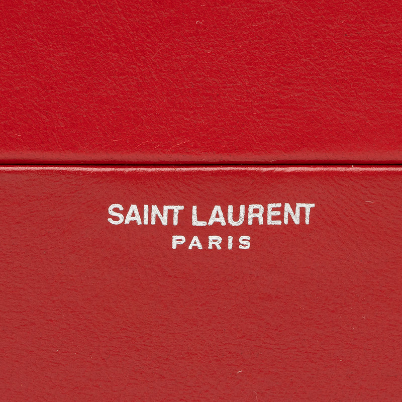 Saint Laurent Leather Tassel Box Minaudiere Crossbody bag (SHF-15364)