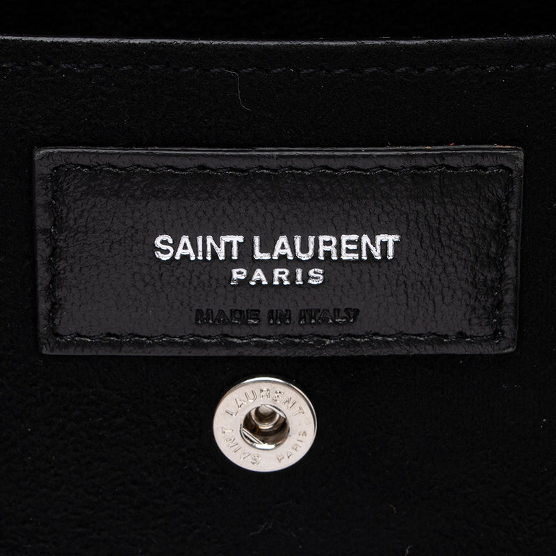 Saint Laurent Leather Teddy Bucket Bag (SHF-15588)