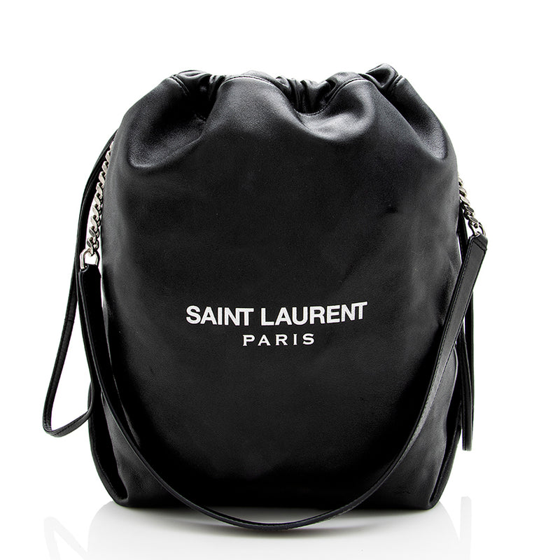 Saint Laurent Leather Teddy Bucket Bag (SHF-17859) – LuxeDH
