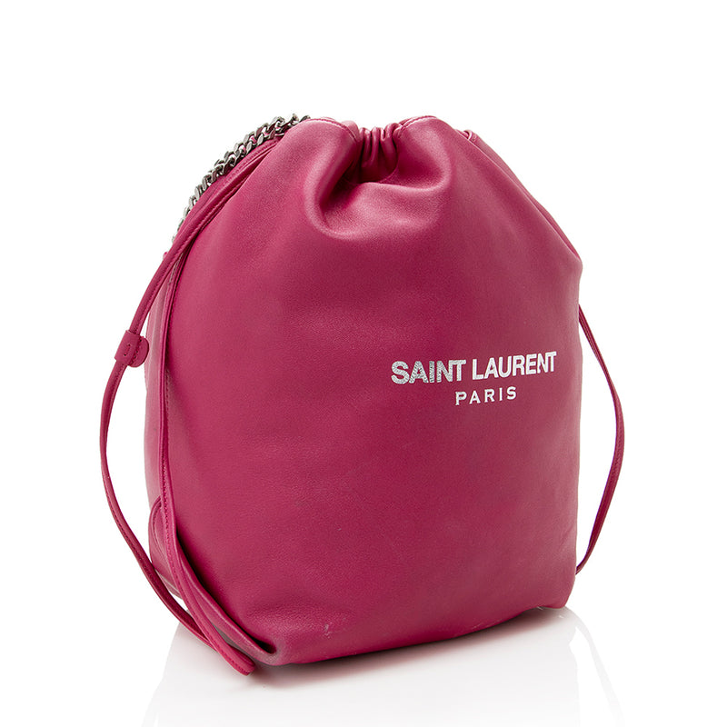 Louis Féraud Paris Leather Bucket Bag