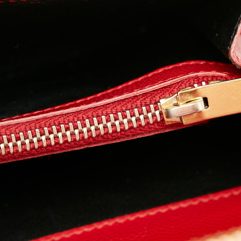 Saint Laurent Leather Zip Around Wallet (SHG-22445)