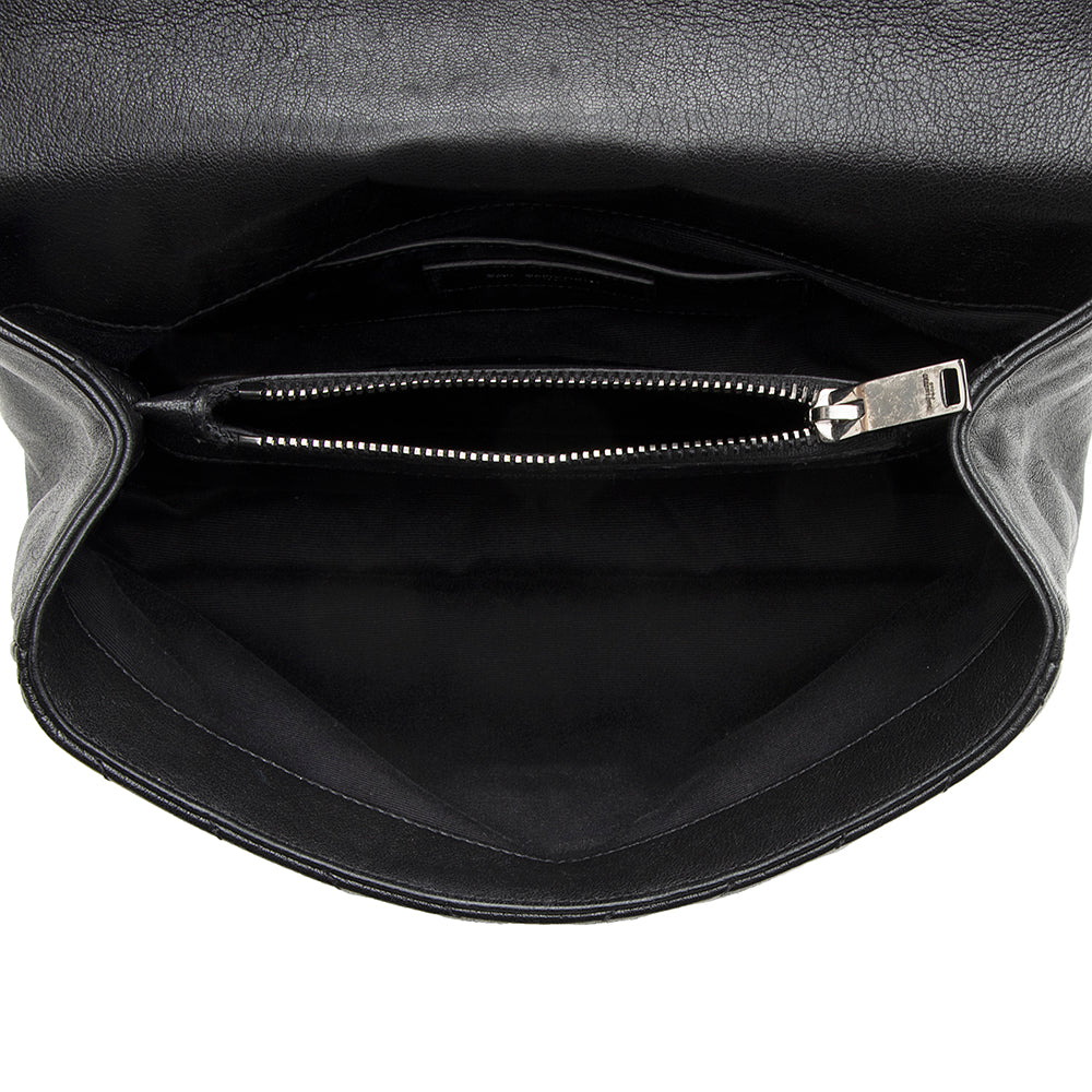 Saint Laurent Matelasse Calfskin Monogram Medium College Top Handle Bag (SHF-18909)