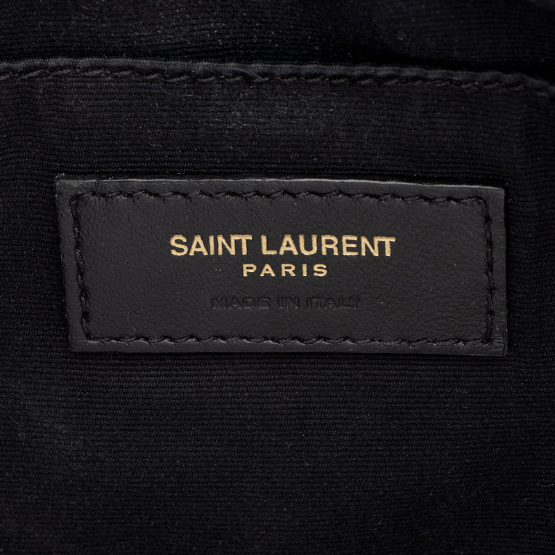 SOLD. Saint Laurent Monogram Matelassé Beige Calfksin Leather