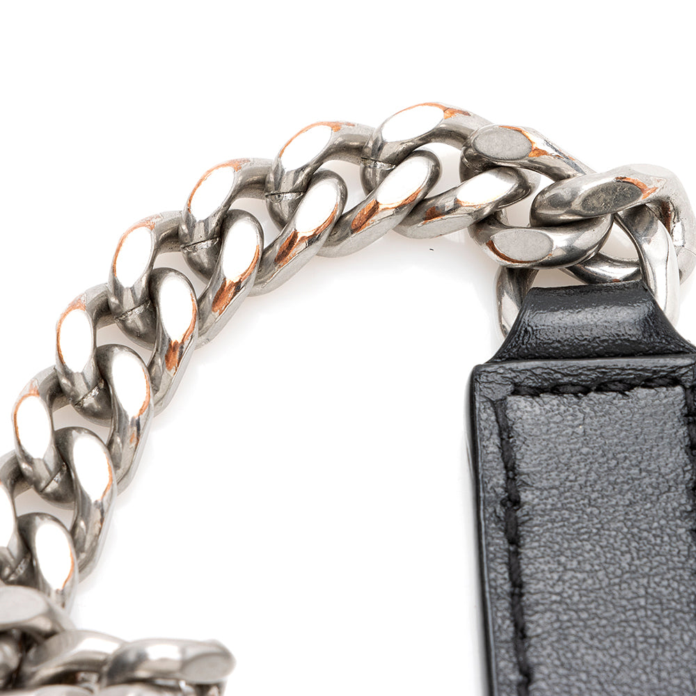 Saint Laurent Matelasse Calfskin Monogram LouLou Chain Medium Shoulder Bag (SHF-19046)