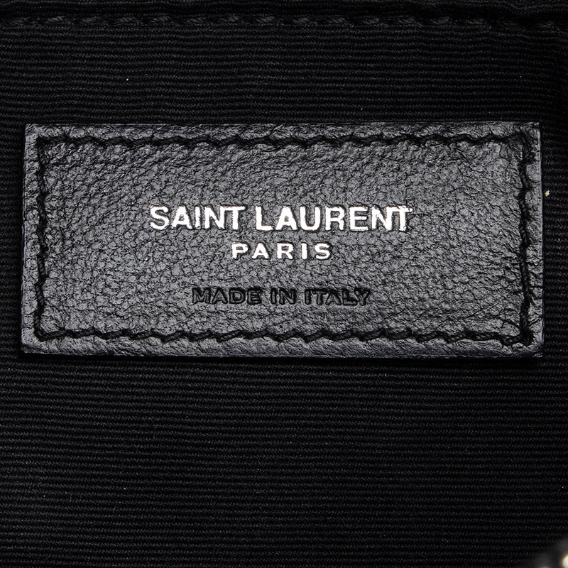 Saint Laurent Matelasse Calfskin Monogram LouLou Chain Medium Shoulder Bag (SHF-19046)