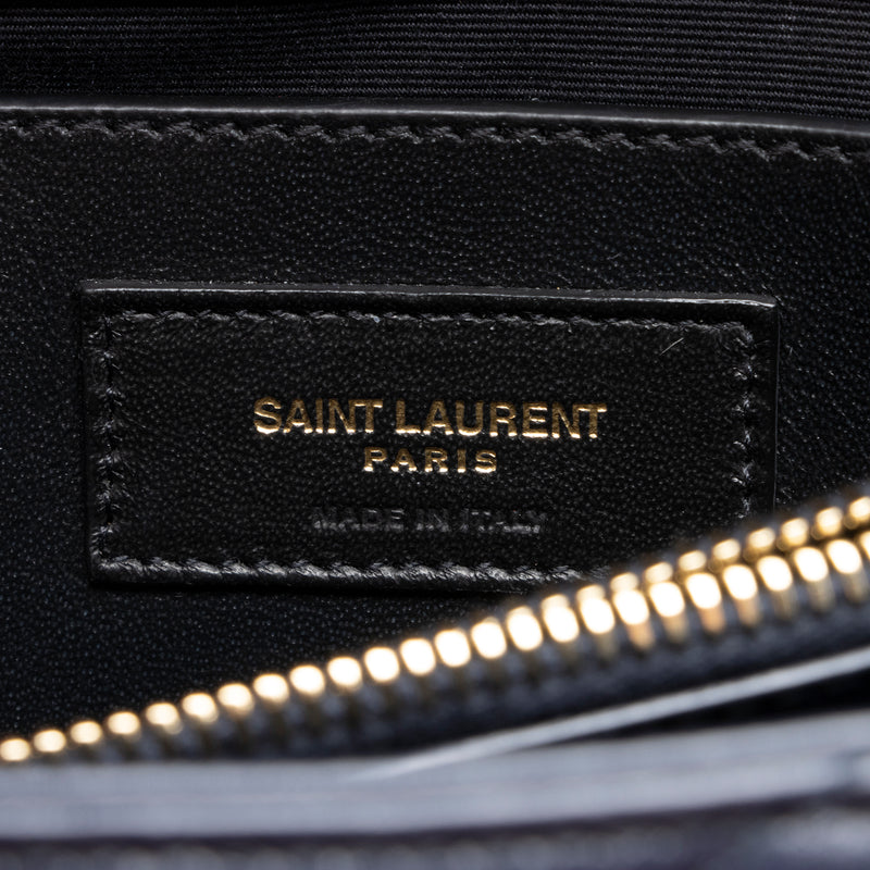 Saint Laurent Matelasse Calfskin Monogram LouLou Chain Small Crossbody Bag (SHF-HY4rvs)