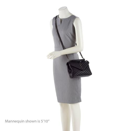 Saint Laurent Matelasse Calfskin Monogram Medium College Top Handle Bag (SHF-18909)