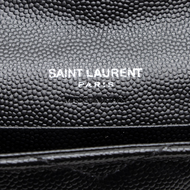 Saint Laurent Matelasse Grain de Poudre French Wallet (SHF-19016)