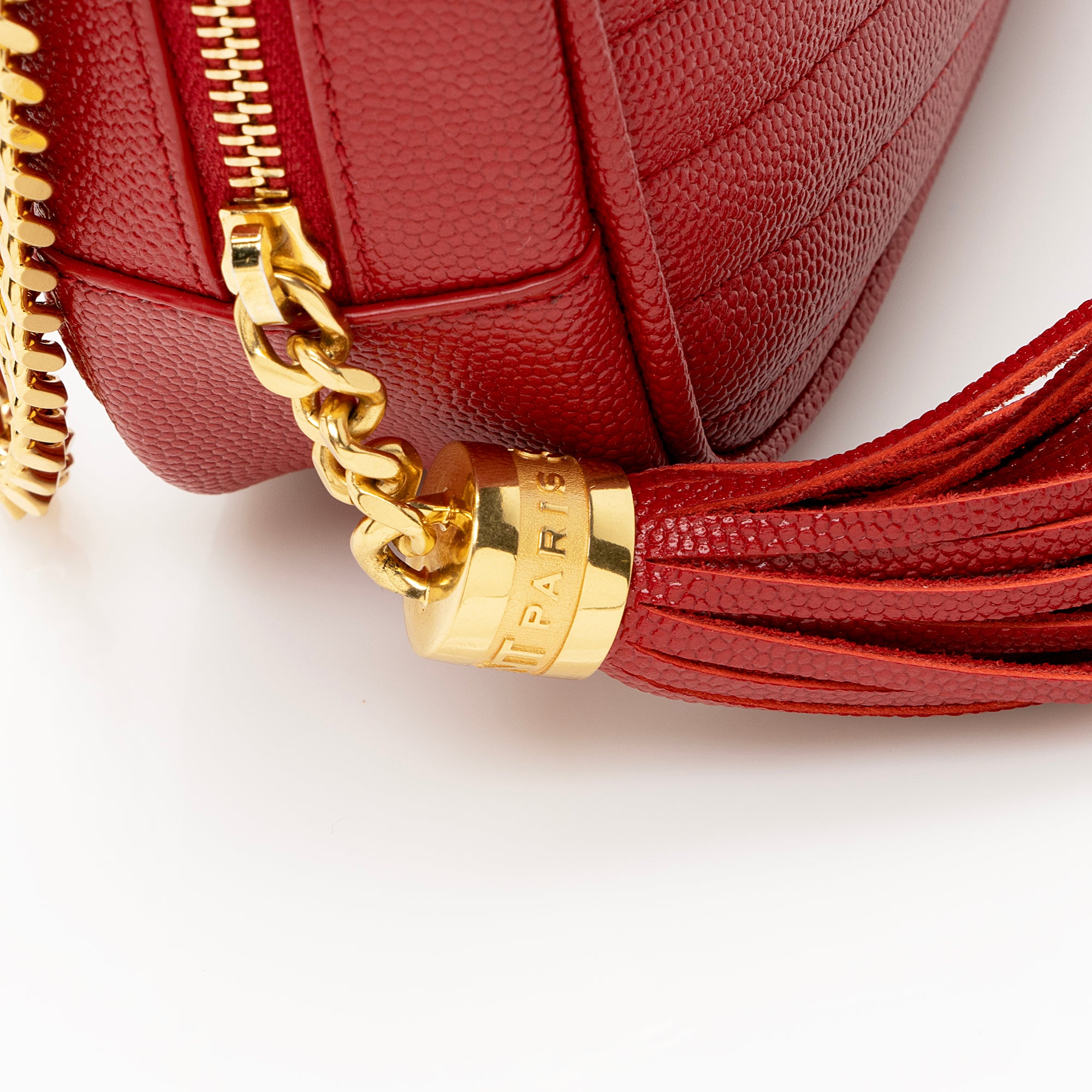 Saint Laurent Matelasse Grain de Poudre Lou Mini Camera Bag (SHF-22432)