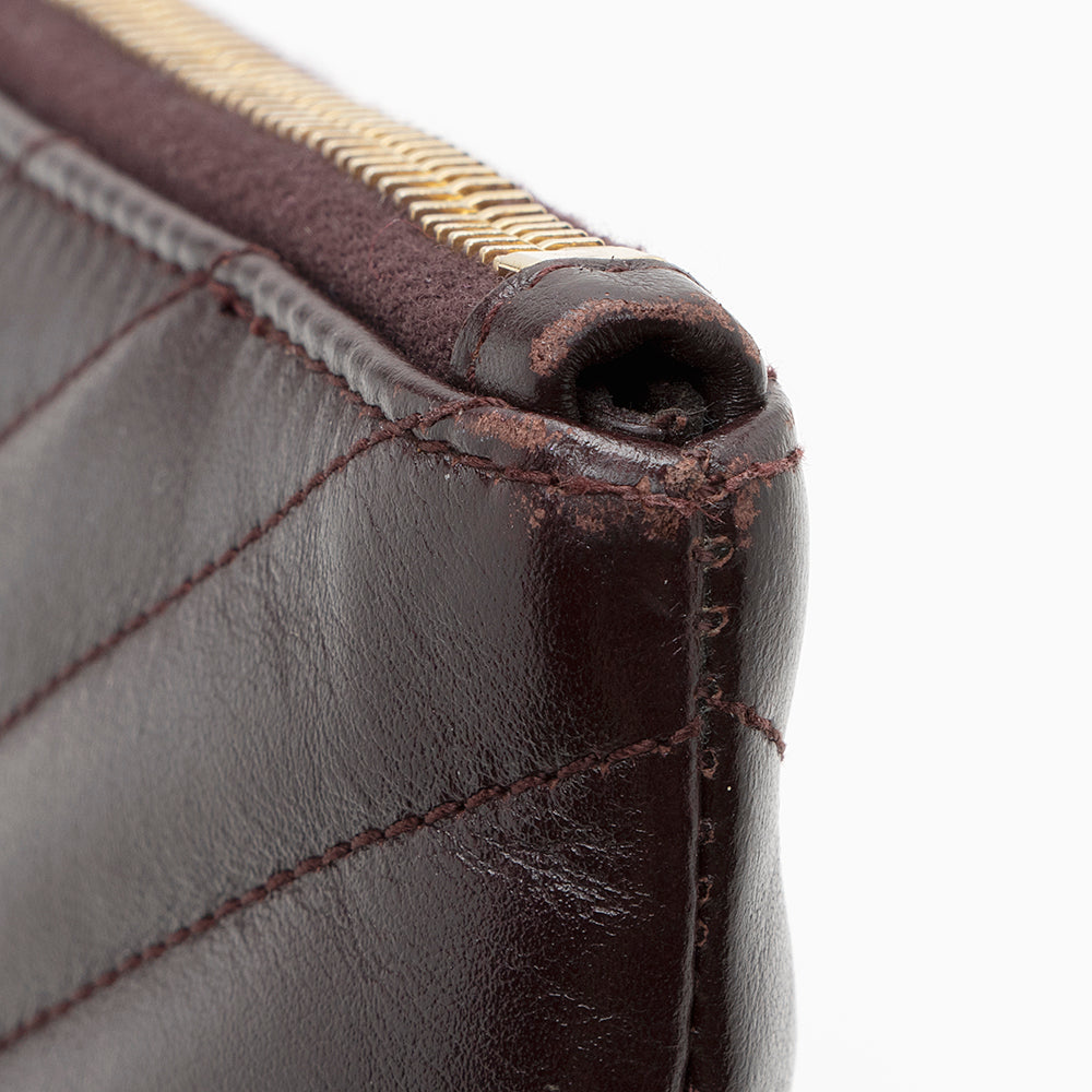 Saint Laurent Matelasse Leather Large Wristlet (SHF-16924)