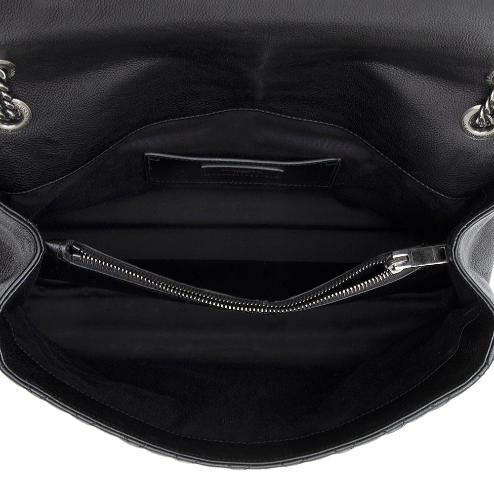 Saint Laurent Mixed Matelasse Calfskin Classic Monogram Soft Large Shoulder Bag (SHF-18799)