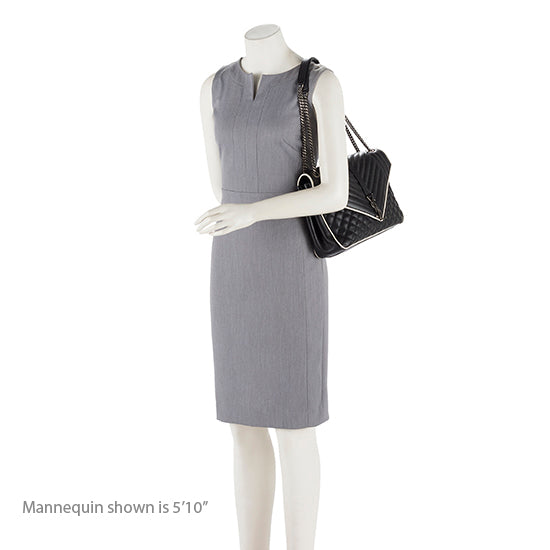 Saint Laurent Mixed Matelasse Calfskin Classic Monogram Soft Large Shoulder Bag (SHF-18799)