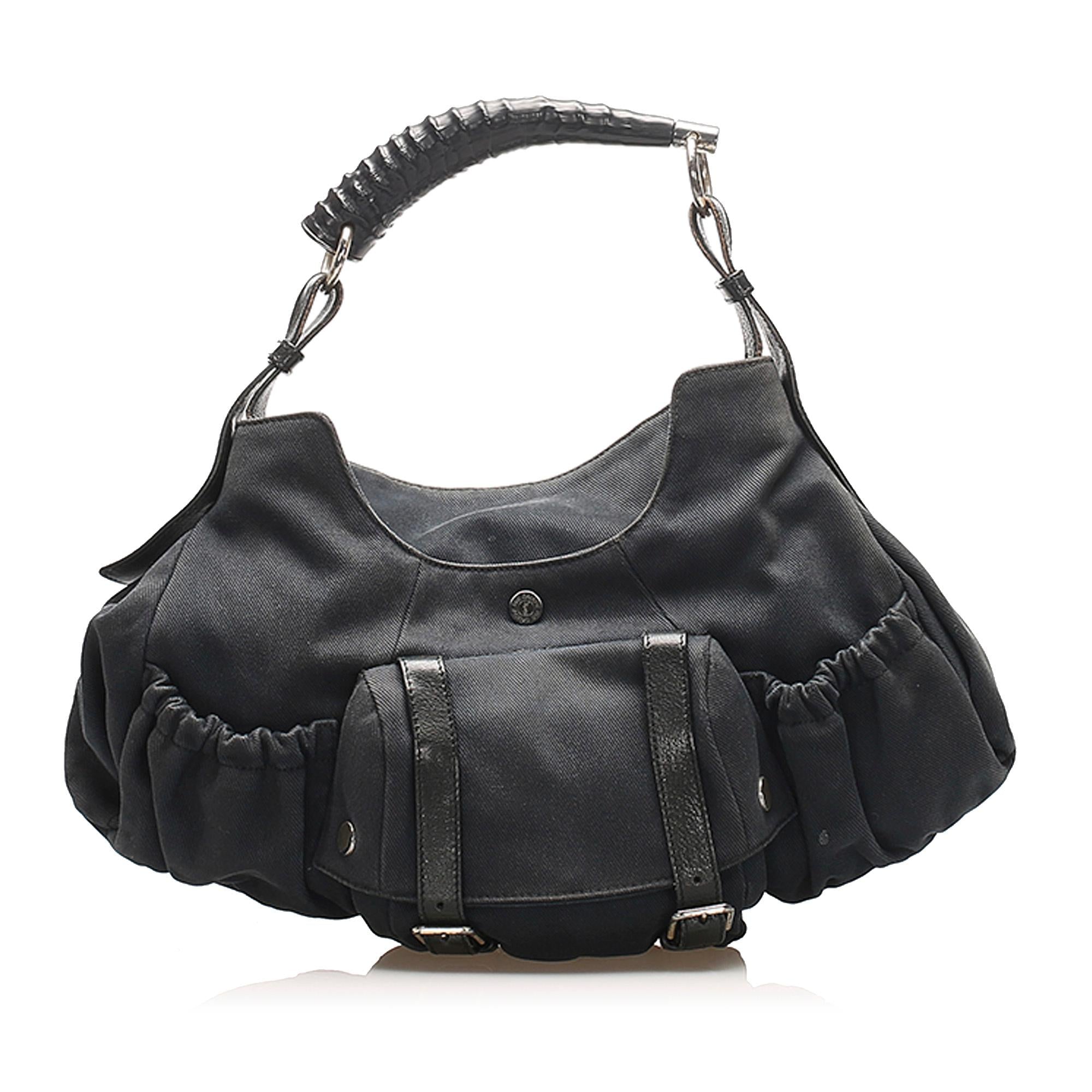 Saint Laurent Mombasa Canvas Handbag (SHG-22380)