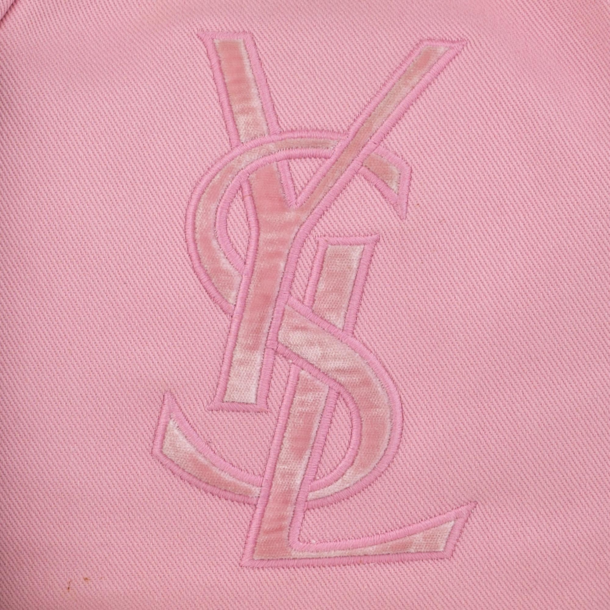 Saint Laurent Mombasa Canvas Shoulder Bag (SHG-33719)