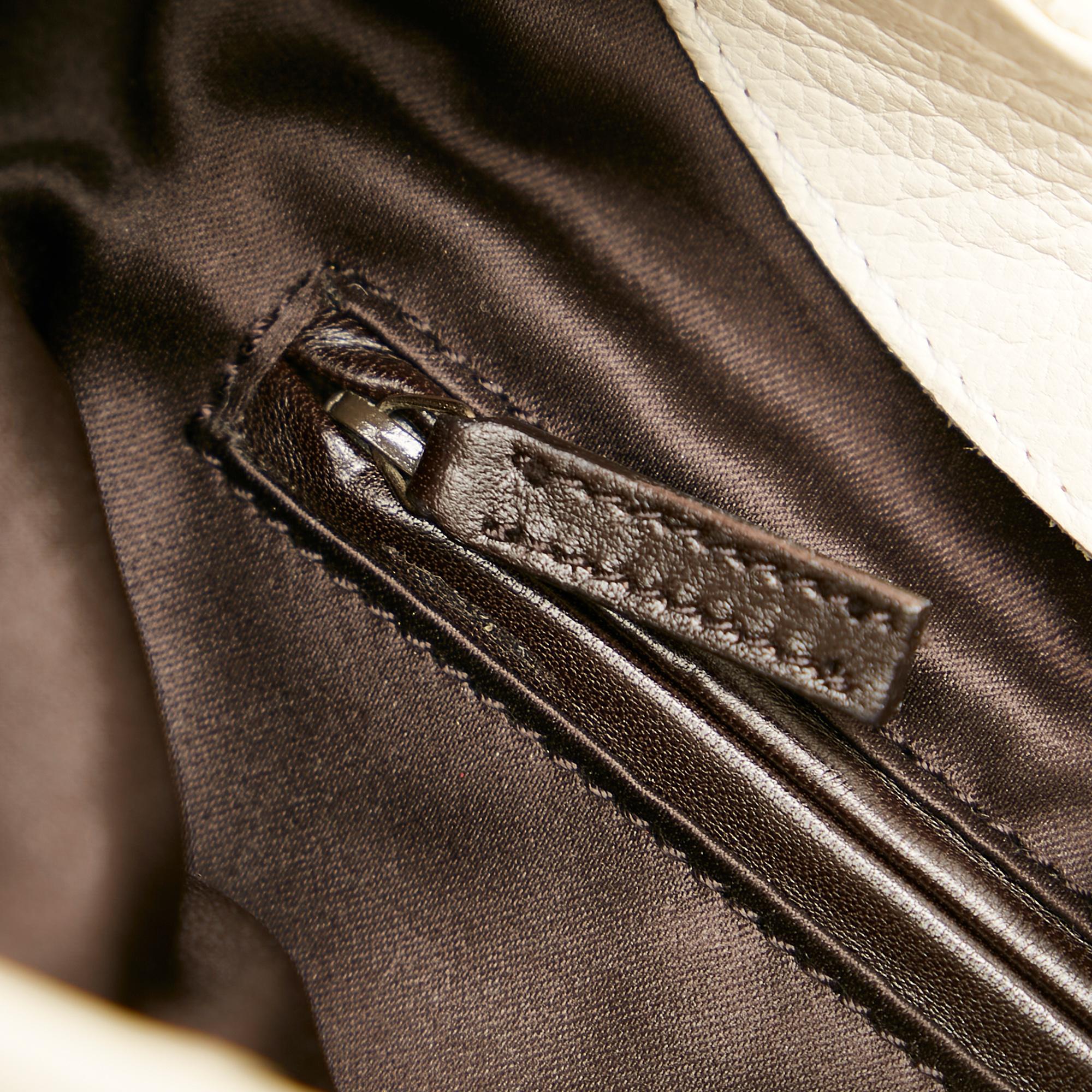 Saint Laurent Mombasa Double Horn Leather Shoulder Bag (SHG-24253)