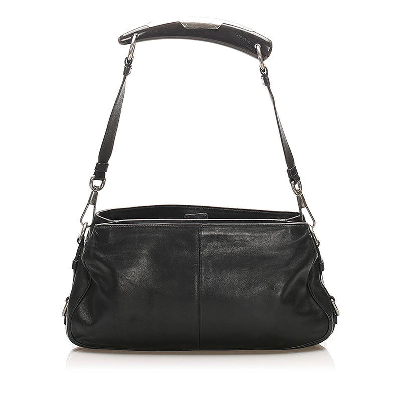 Saint Laurent Mombasa Leather Shoulder Bag (SHG-22379)