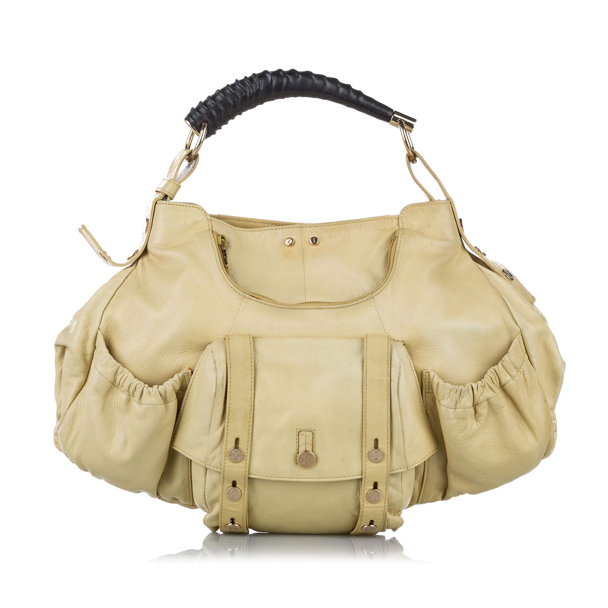Saint Laurent Mombasa Leather Shoulder Bag (SHG-32337)
