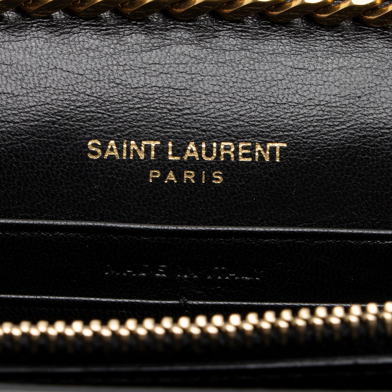 Saint Laurent Patent Calfskin Monogram Kate Wallet on Chain Bag (SHF-18096)
