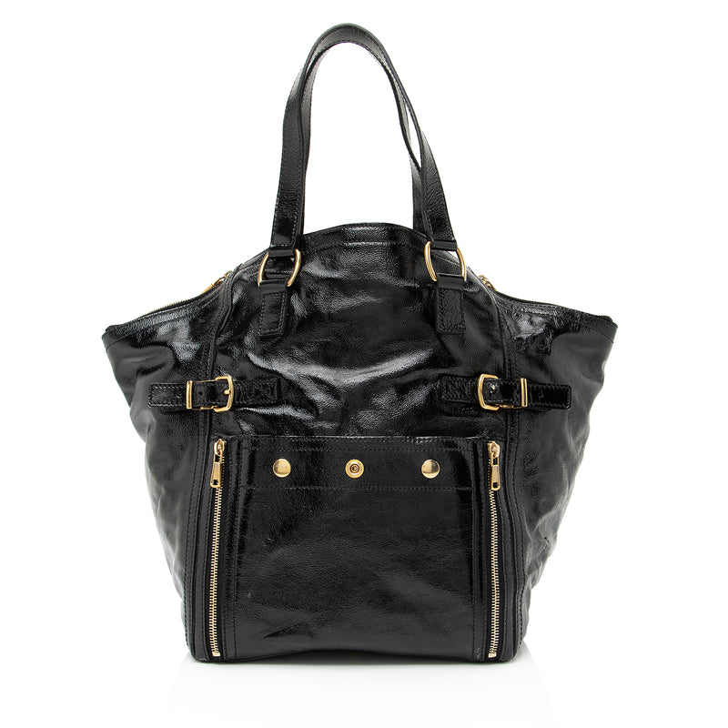 Saint Laurent Patent Leather Downtown Large Tote (SHF-23143)