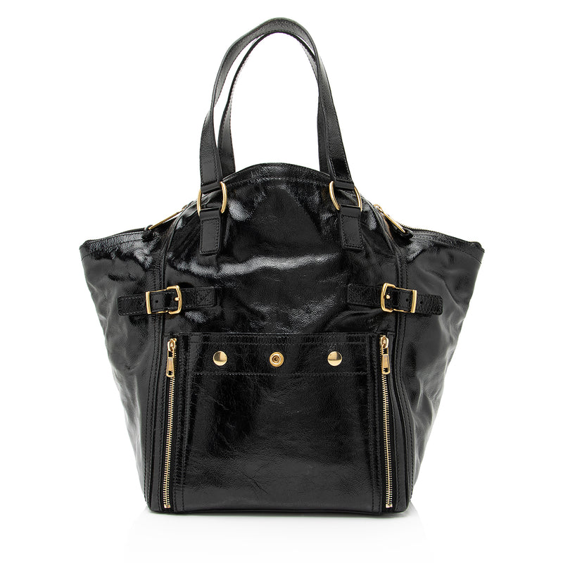 Saint Laurent Patent Leather Downtown Large Tote (SHF-23143)