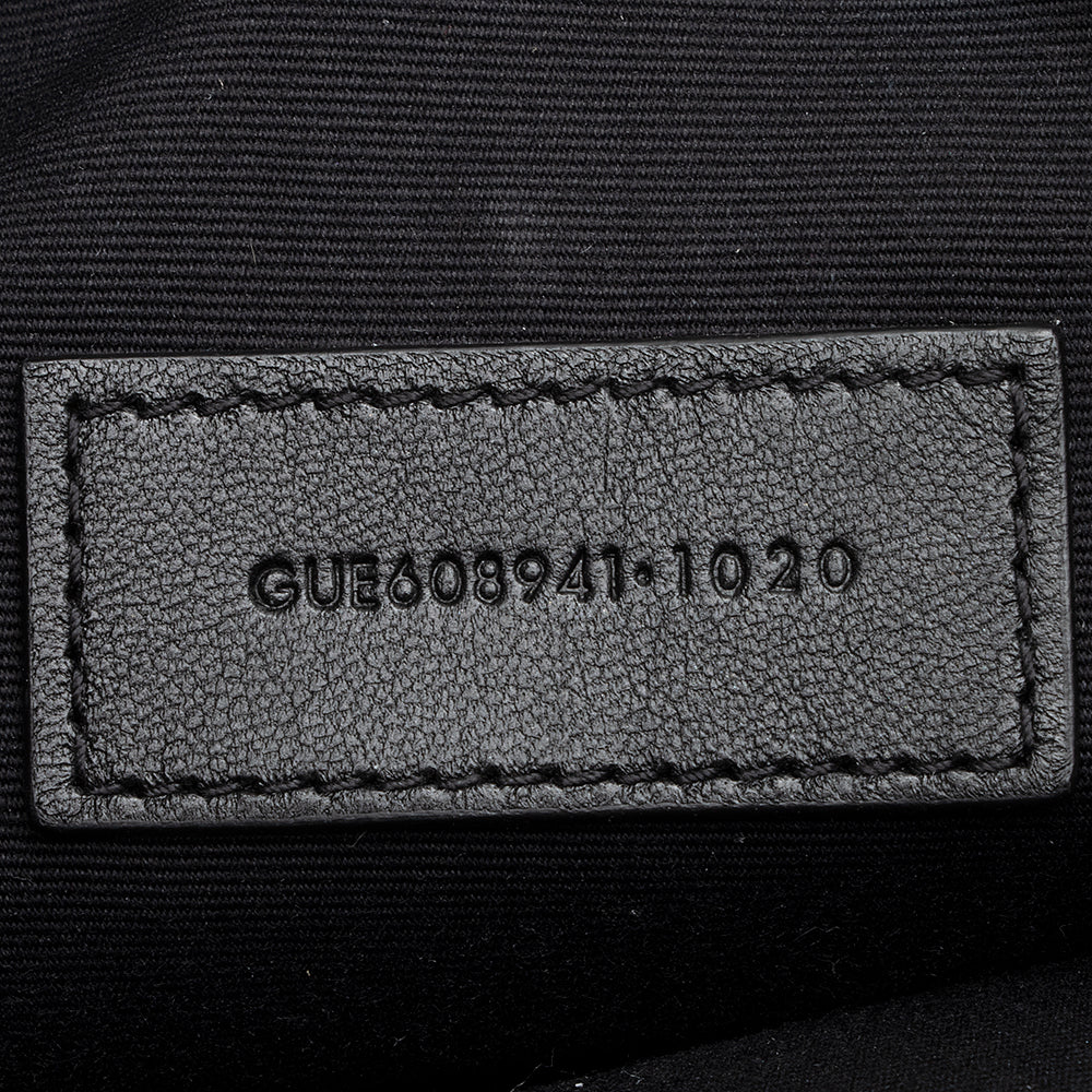 Saint Laurent Quilted Denim Becky Double Zip Crossbody Bag (SHF-20574)