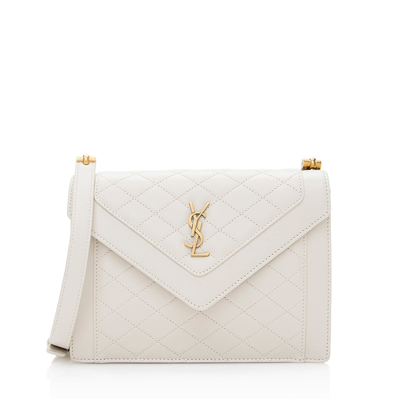 Saint Laurent Mini Quilted Leather Chain Crossbody Bag