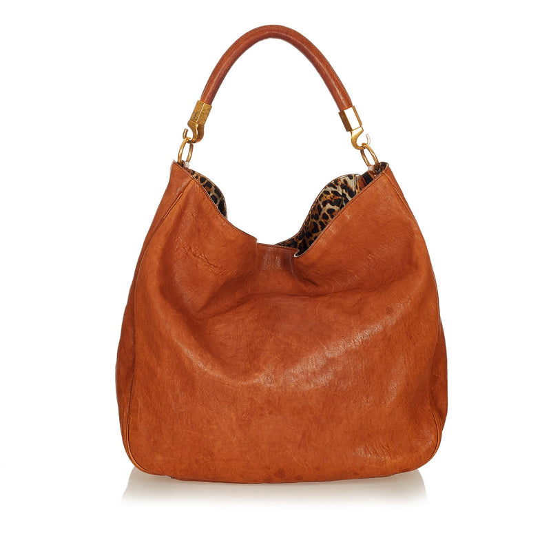 Saint Laurent Roady Leather Hobo Bag (SHG-26907)