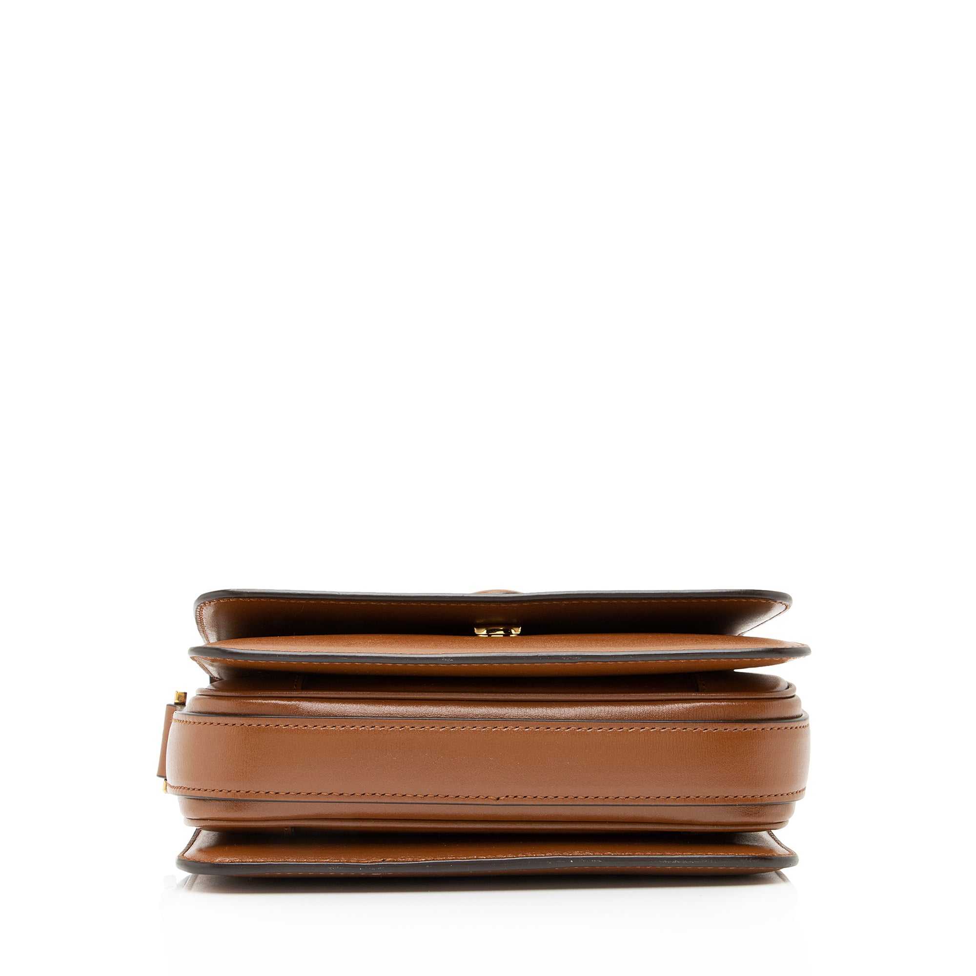 Saint Laurent Smooth Calfskin Monogram Le 61 Saddle Small Crossbody Bag (SHF-23810)