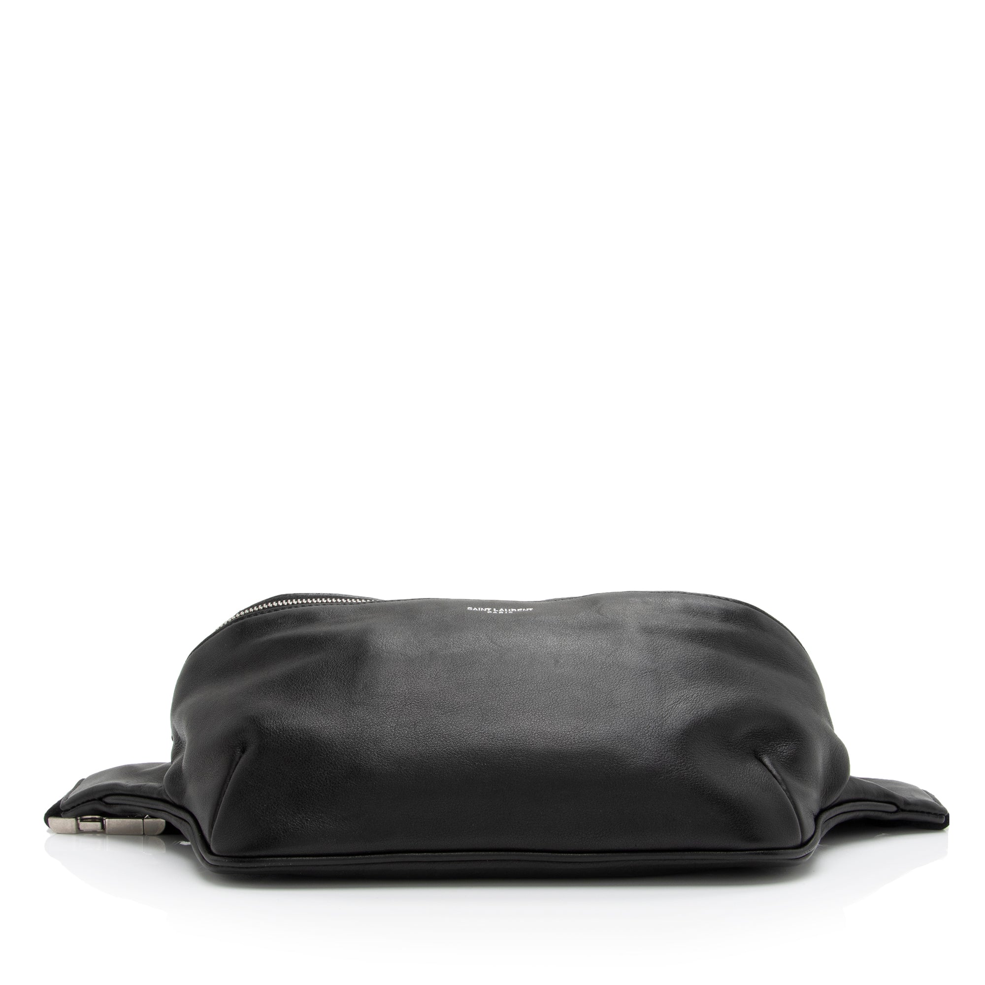 Saint Laurent Soft Calfskin Logo Classic Zipped Crossbody Belt Bag (SHF-518wkT)