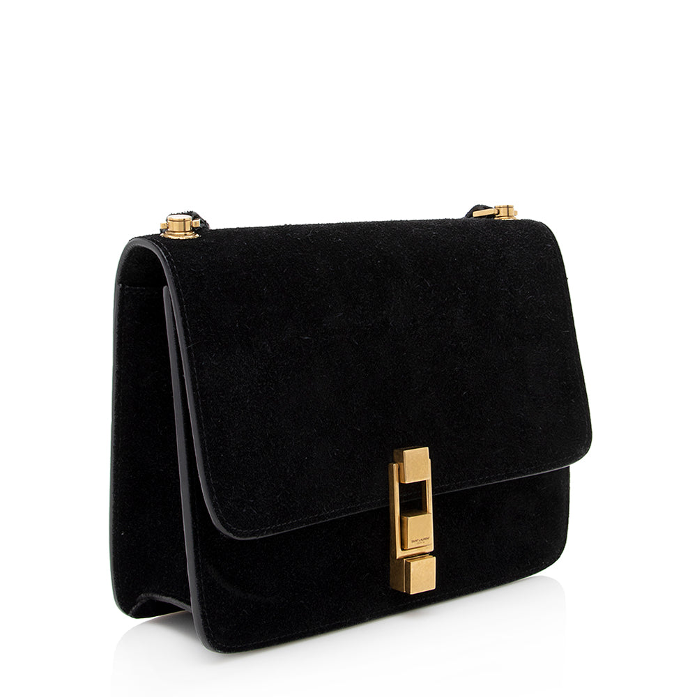Saint Laurent Suede Le Carre Satchel - FINAL SALE (SHF-18712)
