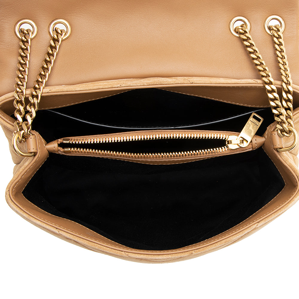 Saint Laurent Suede LouLou Small Shoulder Bag (SHF-19254)