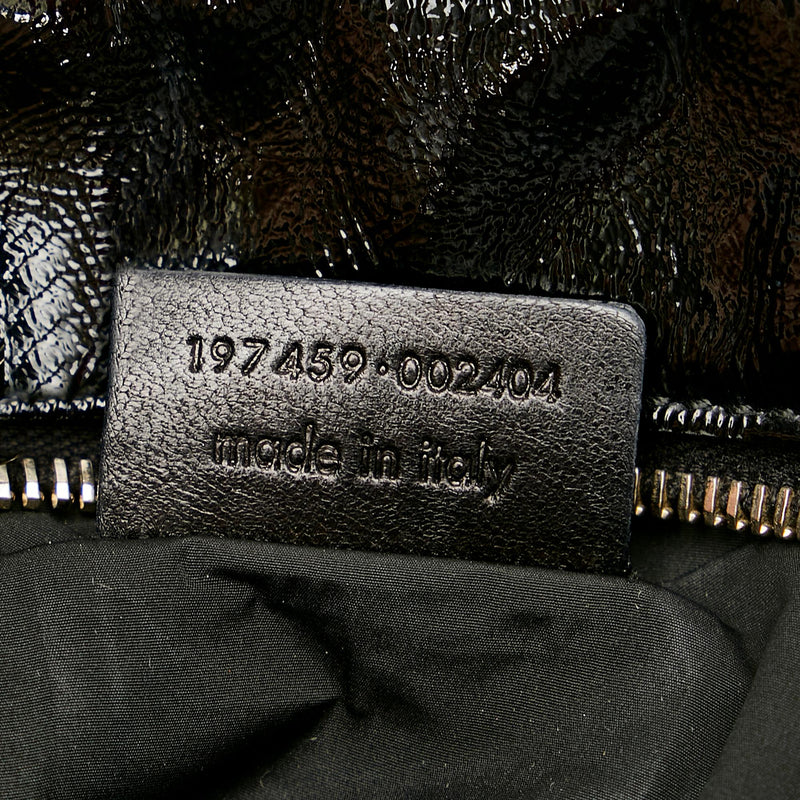 Saint Laurent Y Mail Patent Leather Handbag (SHG-25706)