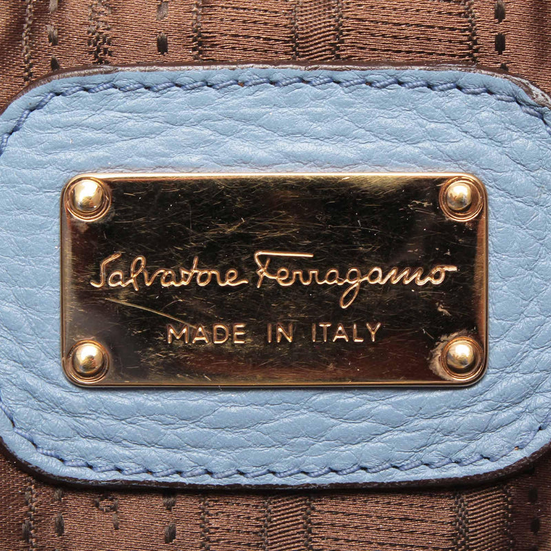 Salvatore Ferragamo Leather Bice Tote (SHG-12641)