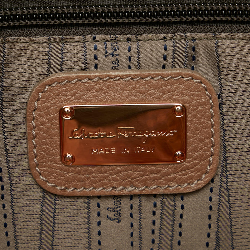 Salvatore Ferragamo Bice Leather Tote Bag (SHG-24213)