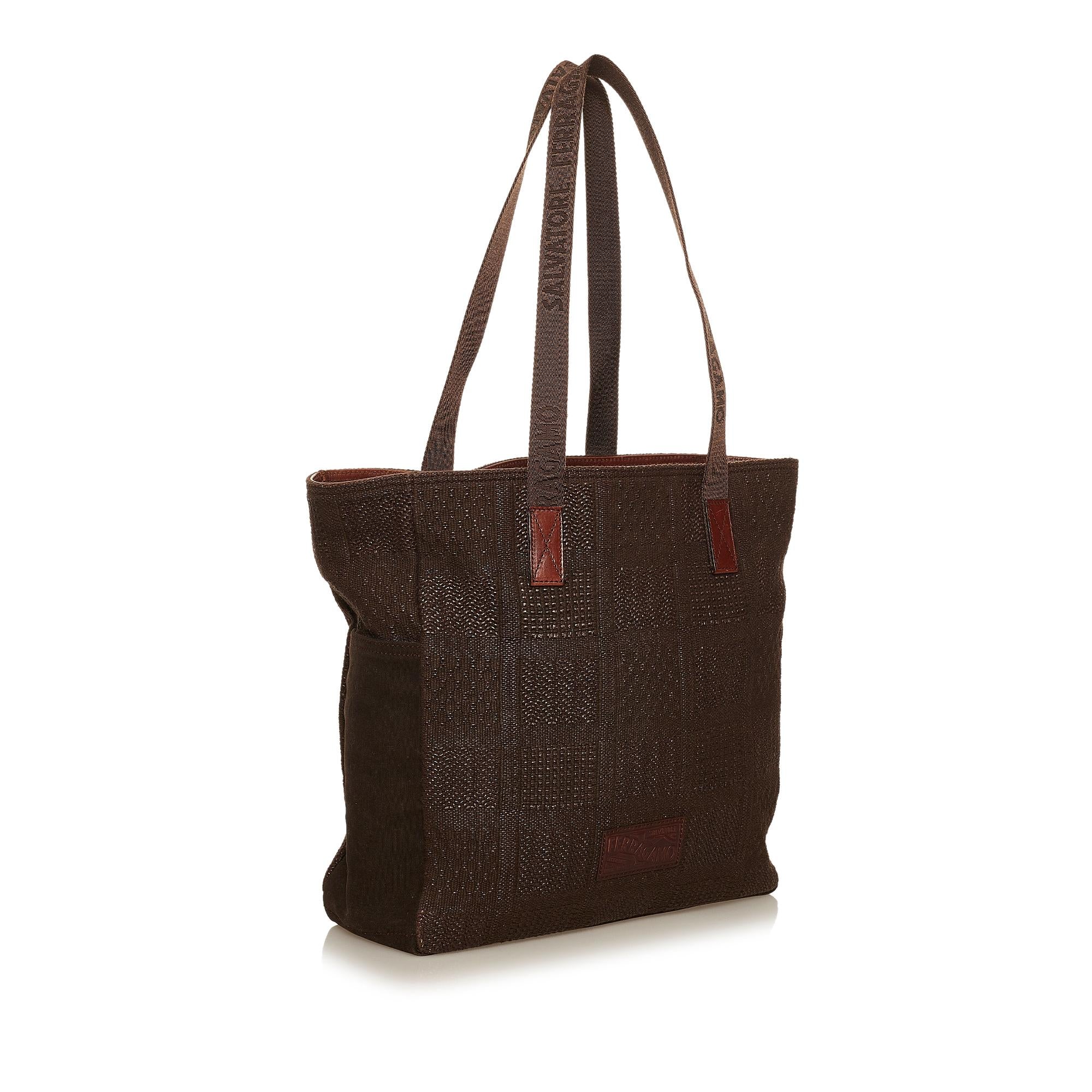 Salvatore Ferragamo Canvas Tote Bag (SHG-29331)