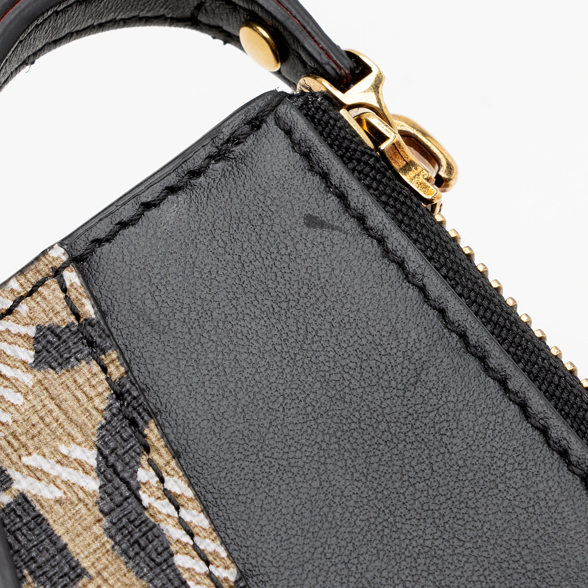 Salvatore Ferragamo Coated Canvas Gancini Wristlet (SHF-22249)