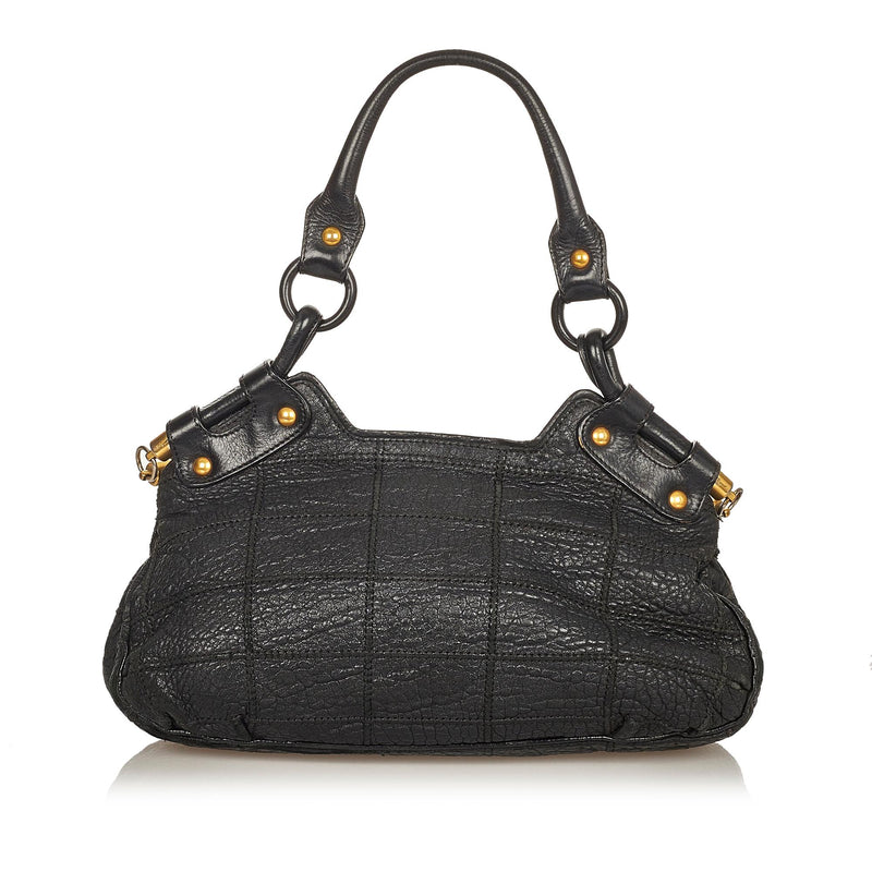 Salvatore Ferragamo Embossed Leather Handbag (SHG-25247)