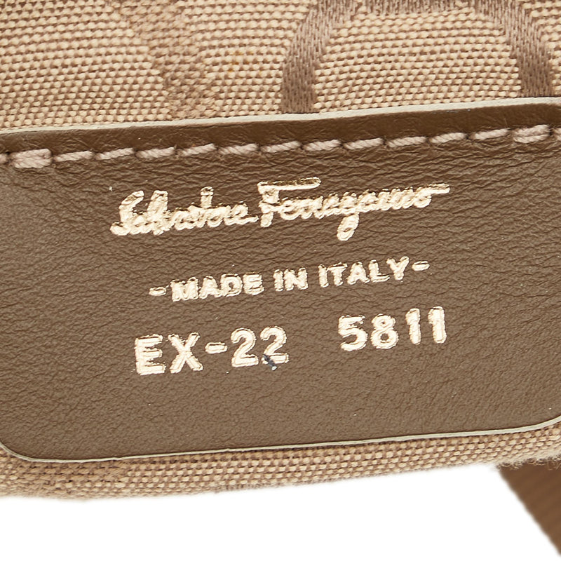 Salvatore Ferragamo Gancini Canvas Belt Bag (SHG-31722)