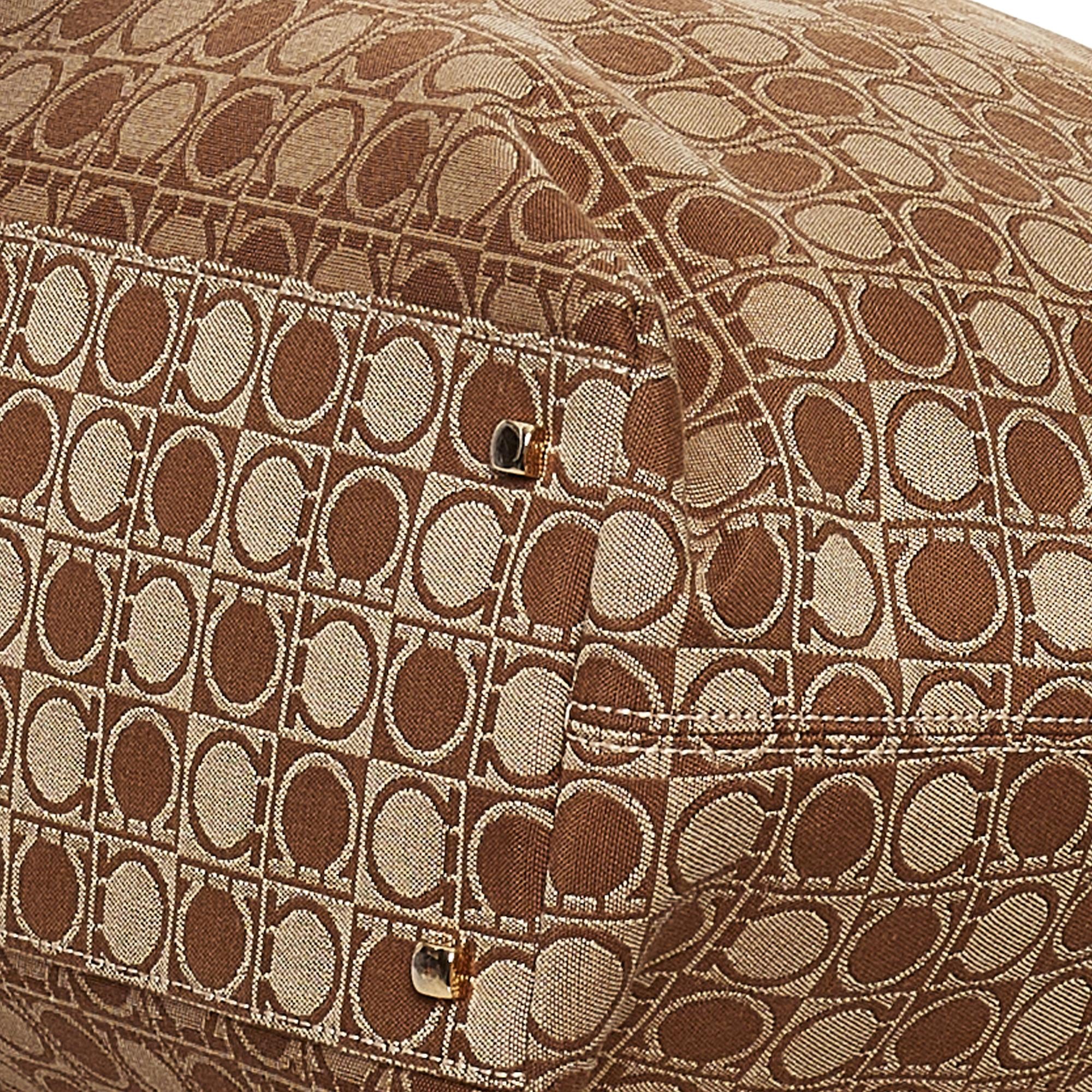 Salvatore Ferragamo Gancini Canvas Tote Bag (SHG-29486)