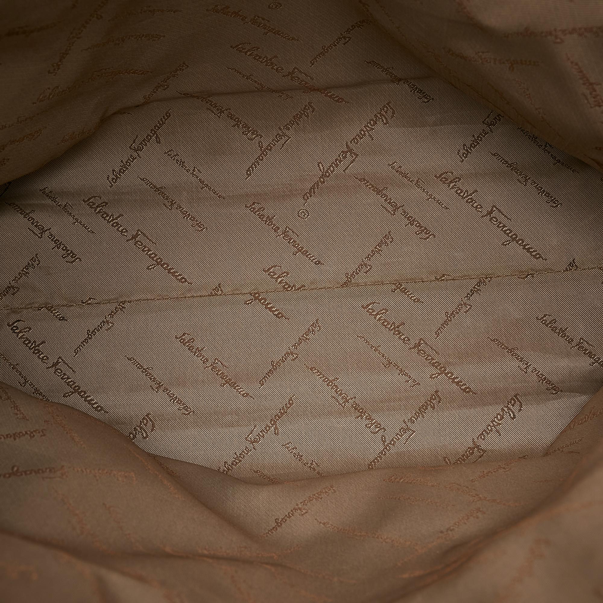 Salvatore Ferragamo Gancini Canvas Tote Bag (SHG-29486)