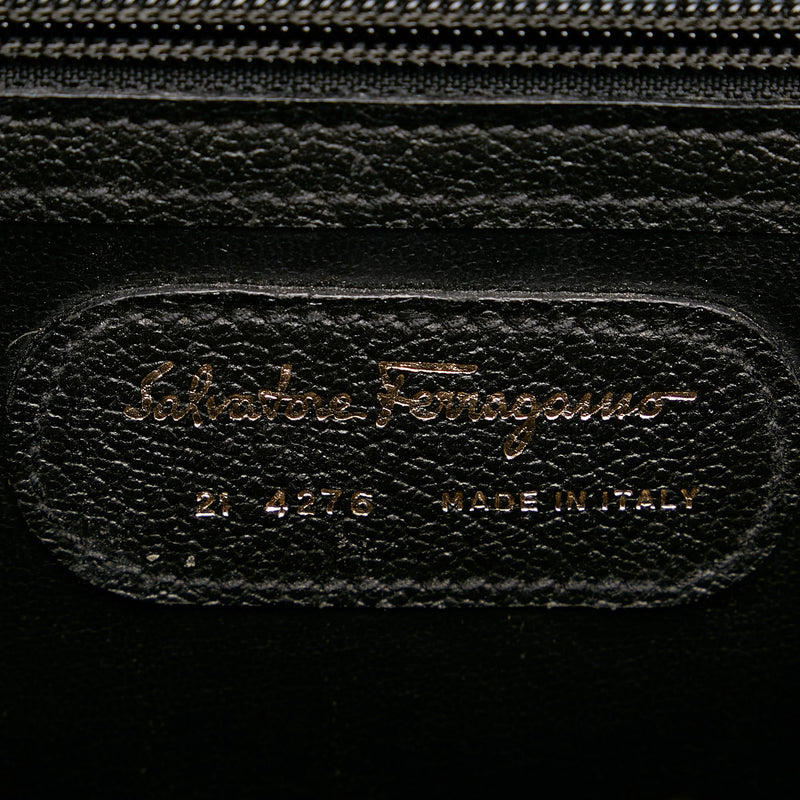 Salvatore Ferragamo Gancini Leather Business Bag (SHG-33566)