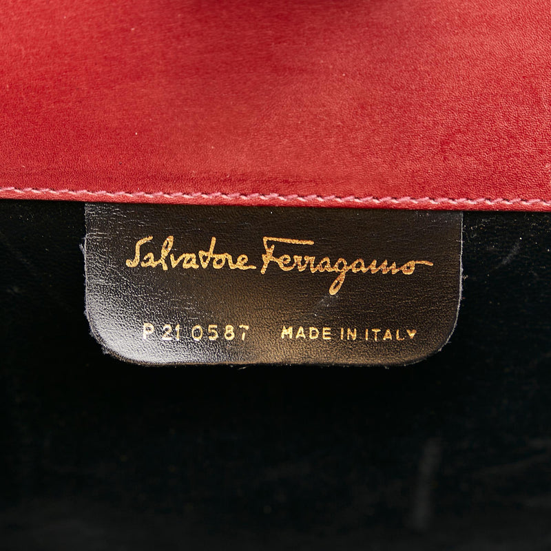 Salvatore Ferragamo Gancini Leather Chain Crossbody Bag (SHG-37925)